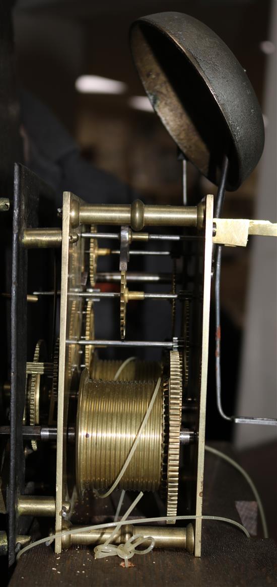 An early 19th century oak longcase clock, by Jno. Wilson of Peterboro, H.214cm